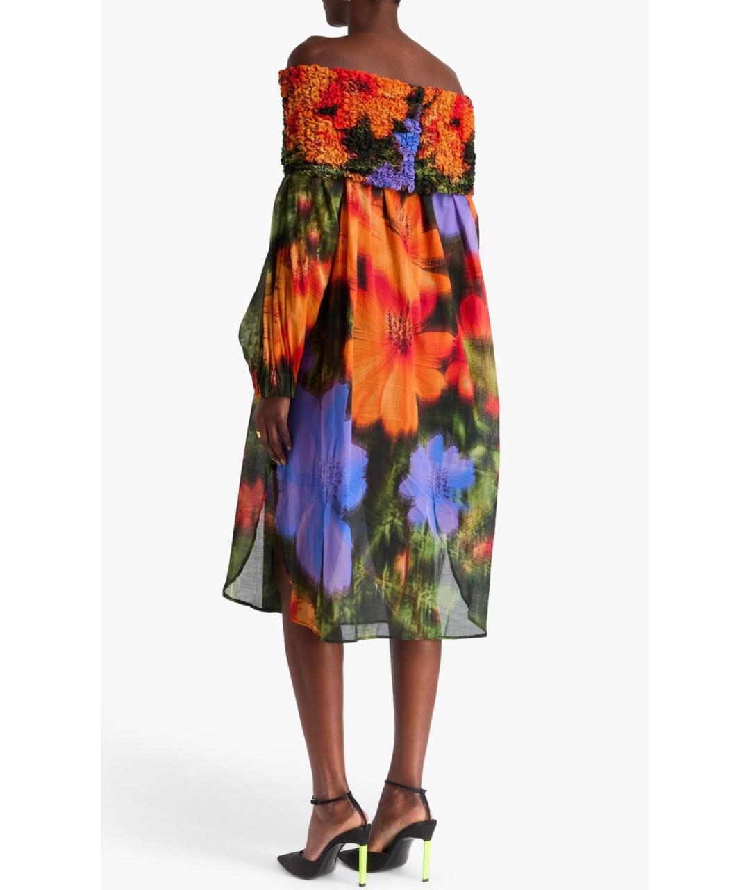 DRIES VAN NOTEN Мульти хлопковое коктейльное платье, фото 3