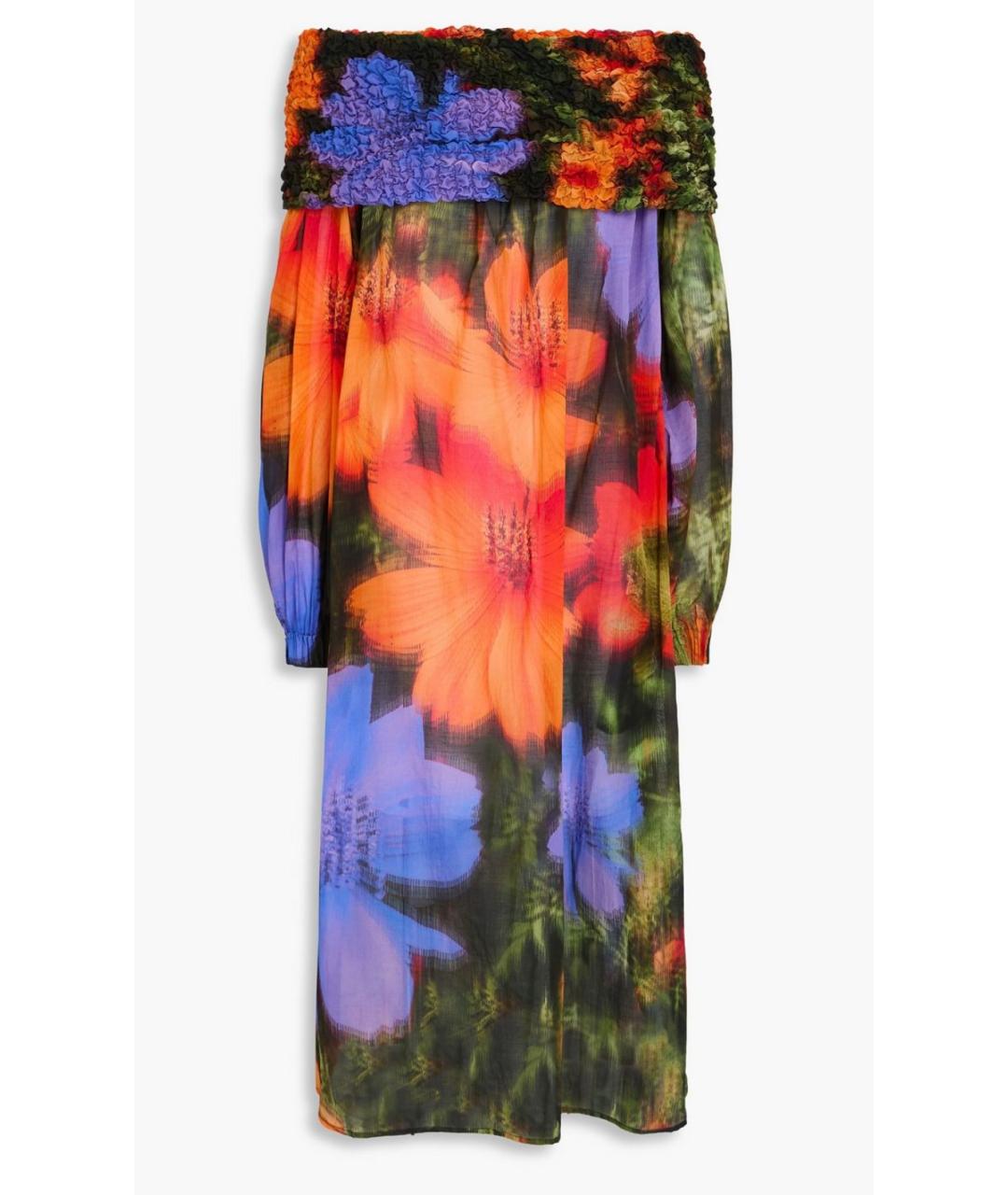 DRIES VAN NOTEN Мульти хлопковое коктейльное платье, фото 4