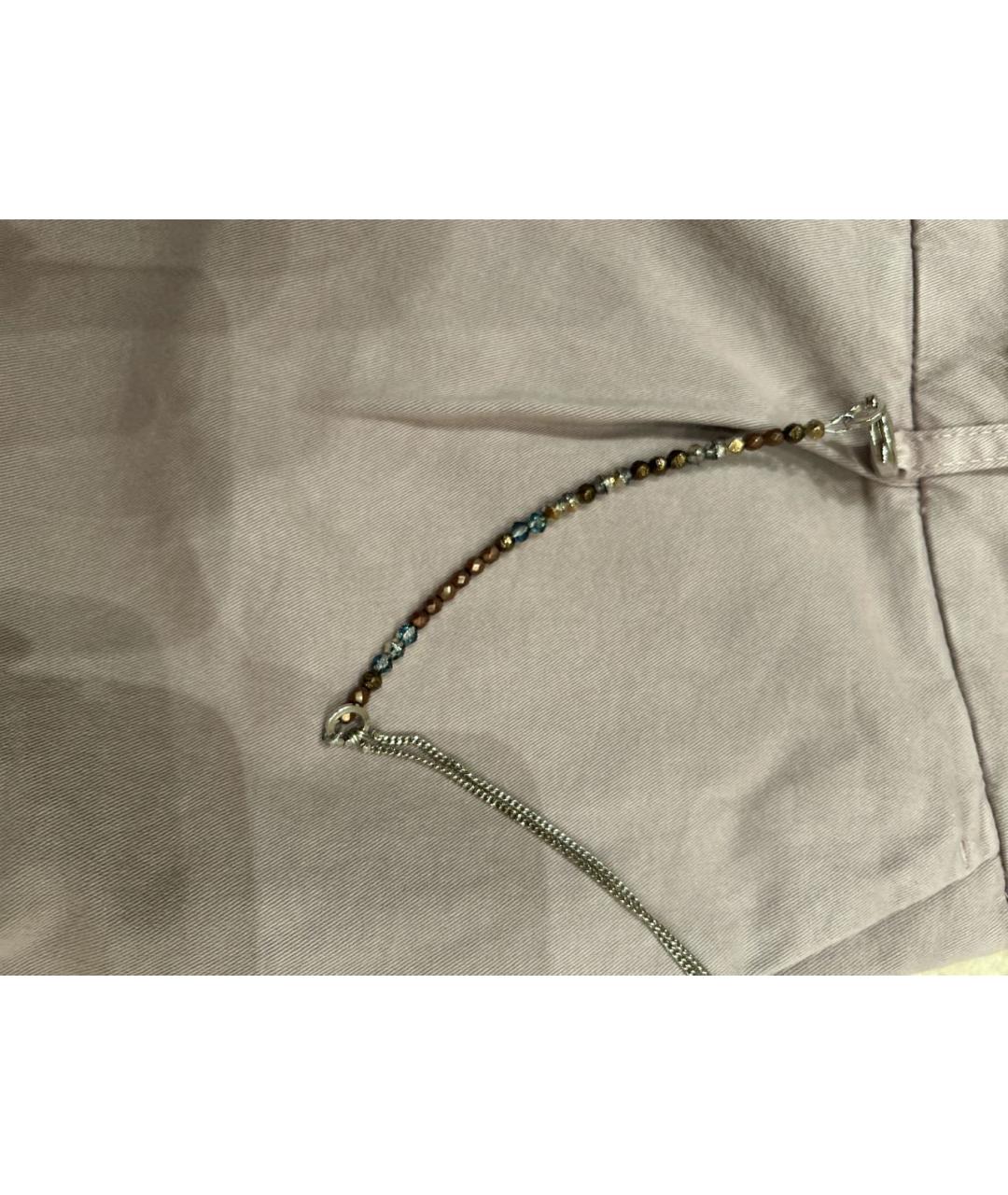 PESERICO Бежевые хлопковые прямые брюки, фото 6