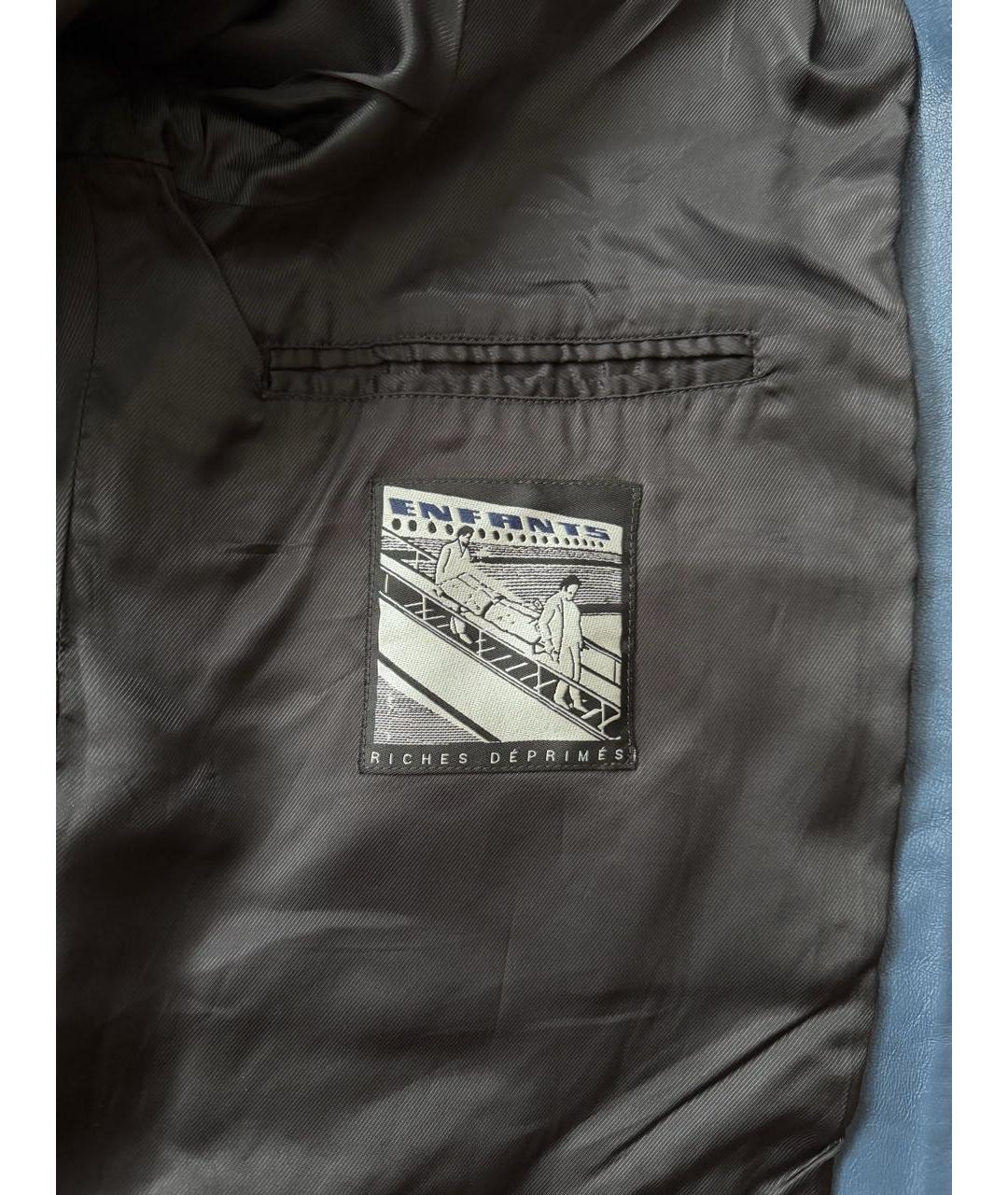 Enfants Riches Déprimés Темно-синяя кожаная куртка, фото 7