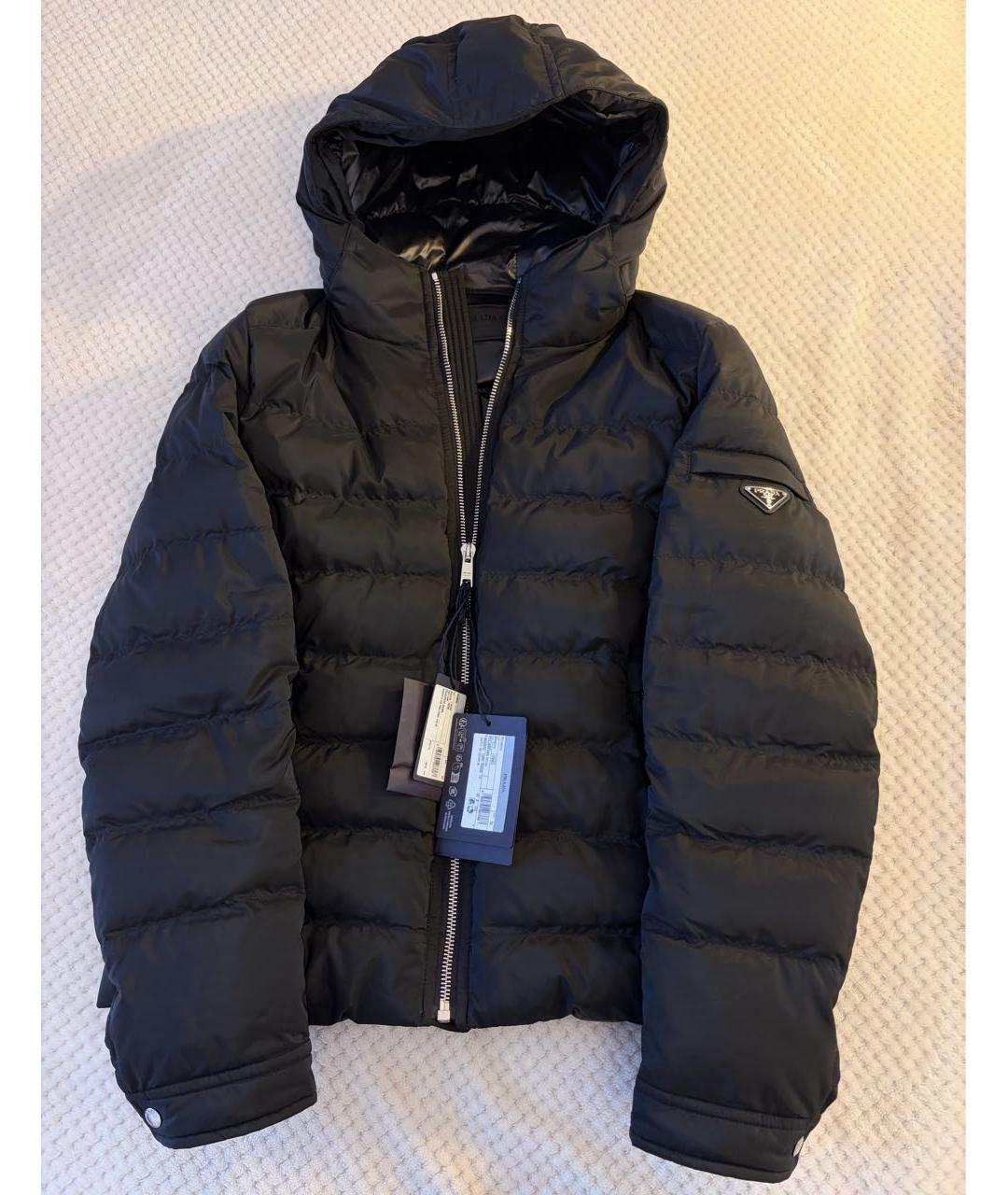 PRADA Черная полиэстеровая куртка, фото 8