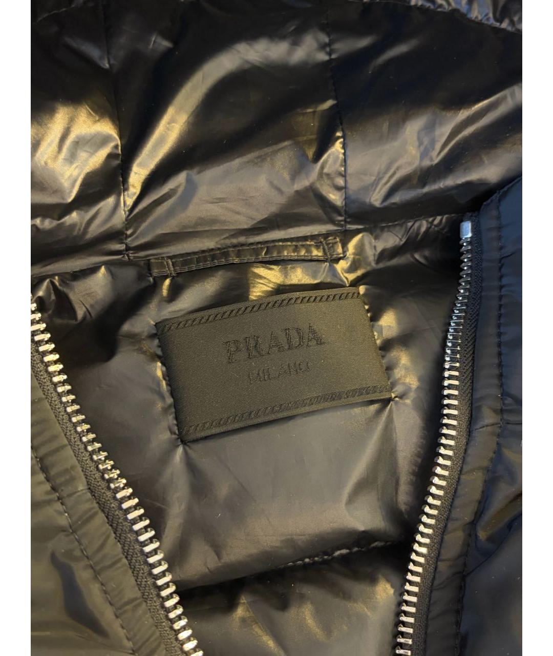 PRADA Черная полиэстеровая куртка, фото 7