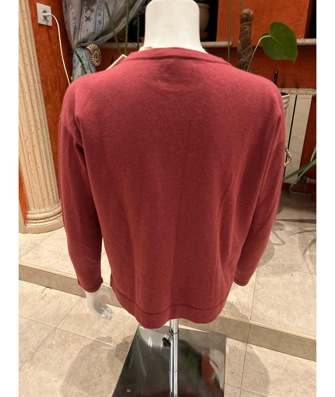 PESERICO Бордовый шерстяной джемпер / свитер, фото 2