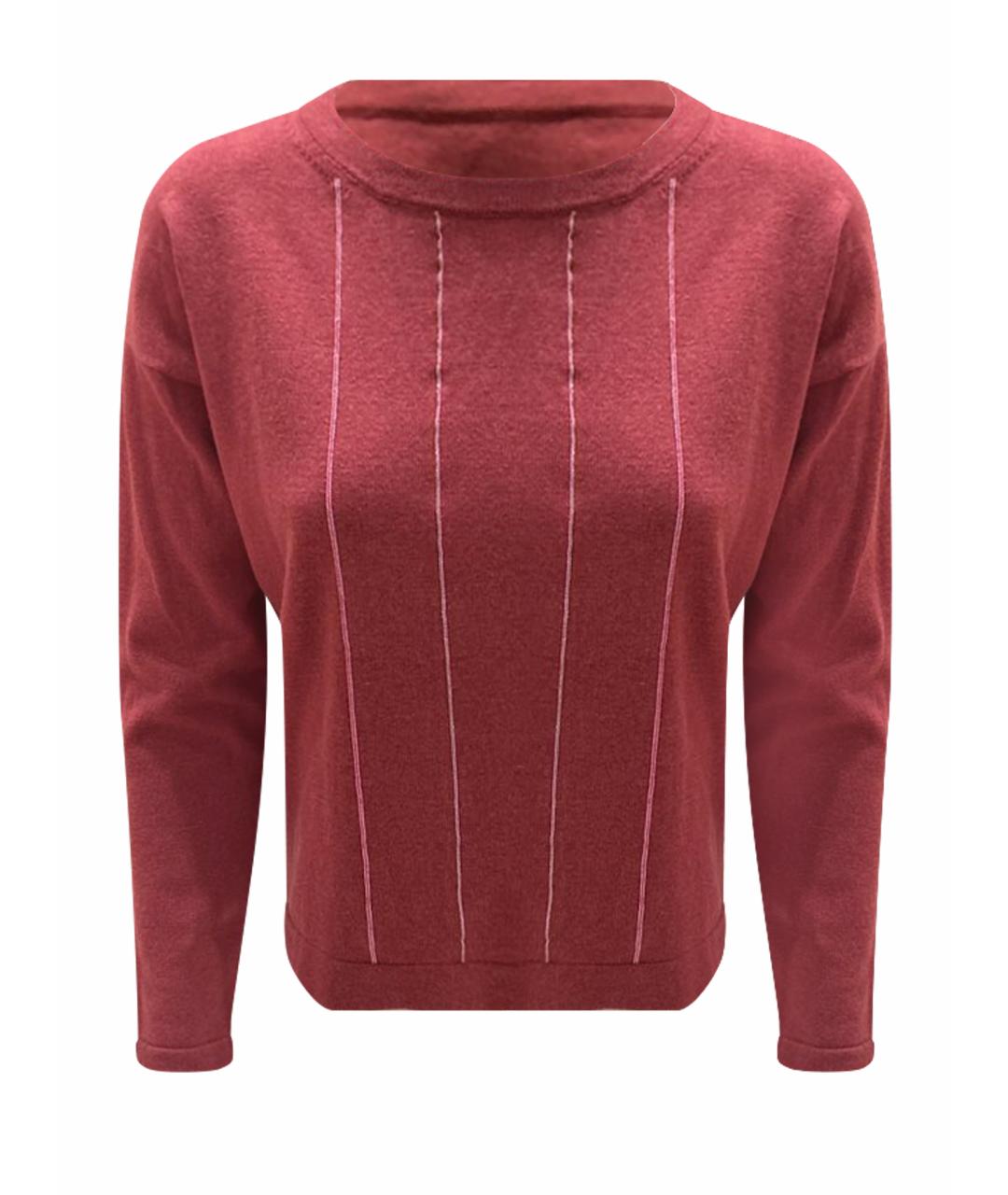 PESERICO Бордовый шерстяной джемпер / свитер, фото 1