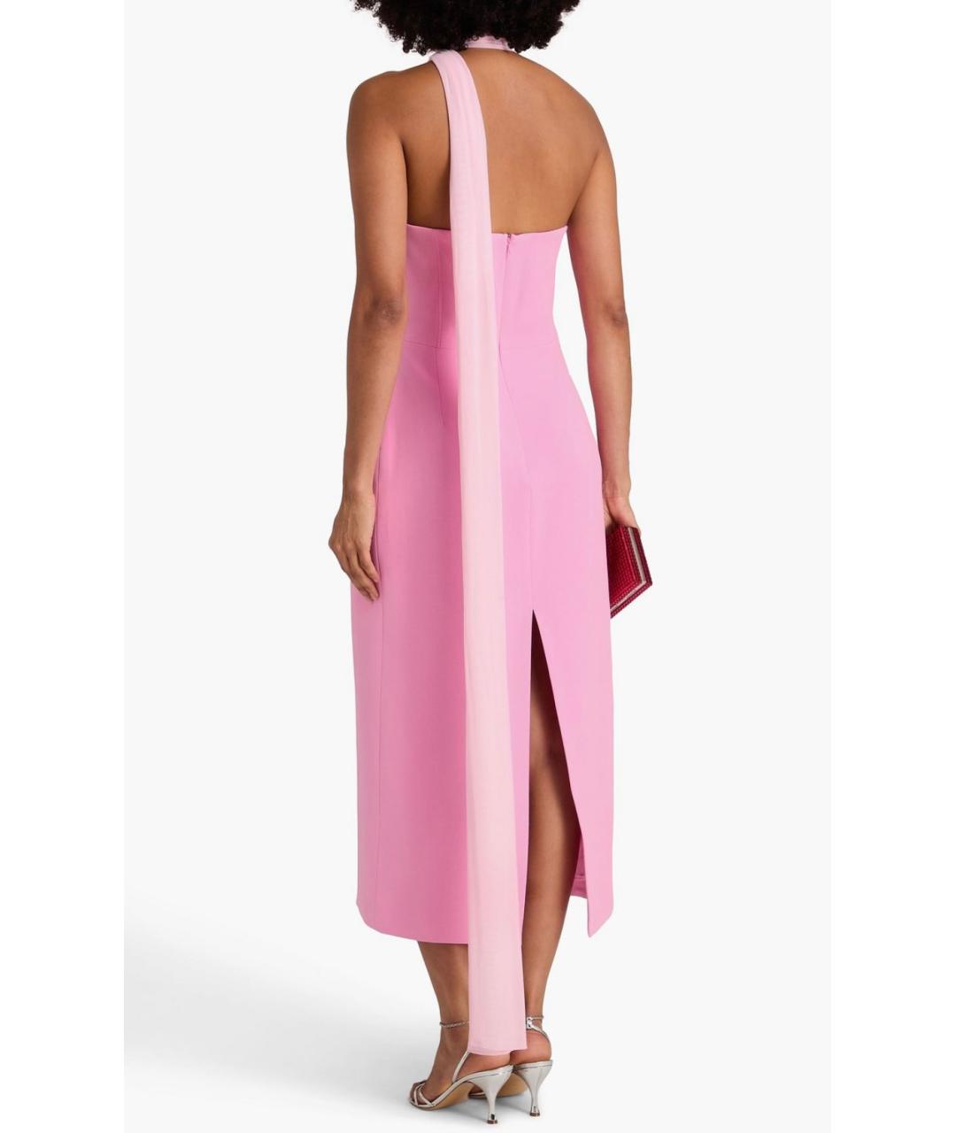 DAVID KOMA Розовое вискозное коктейльное платье, фото 3
