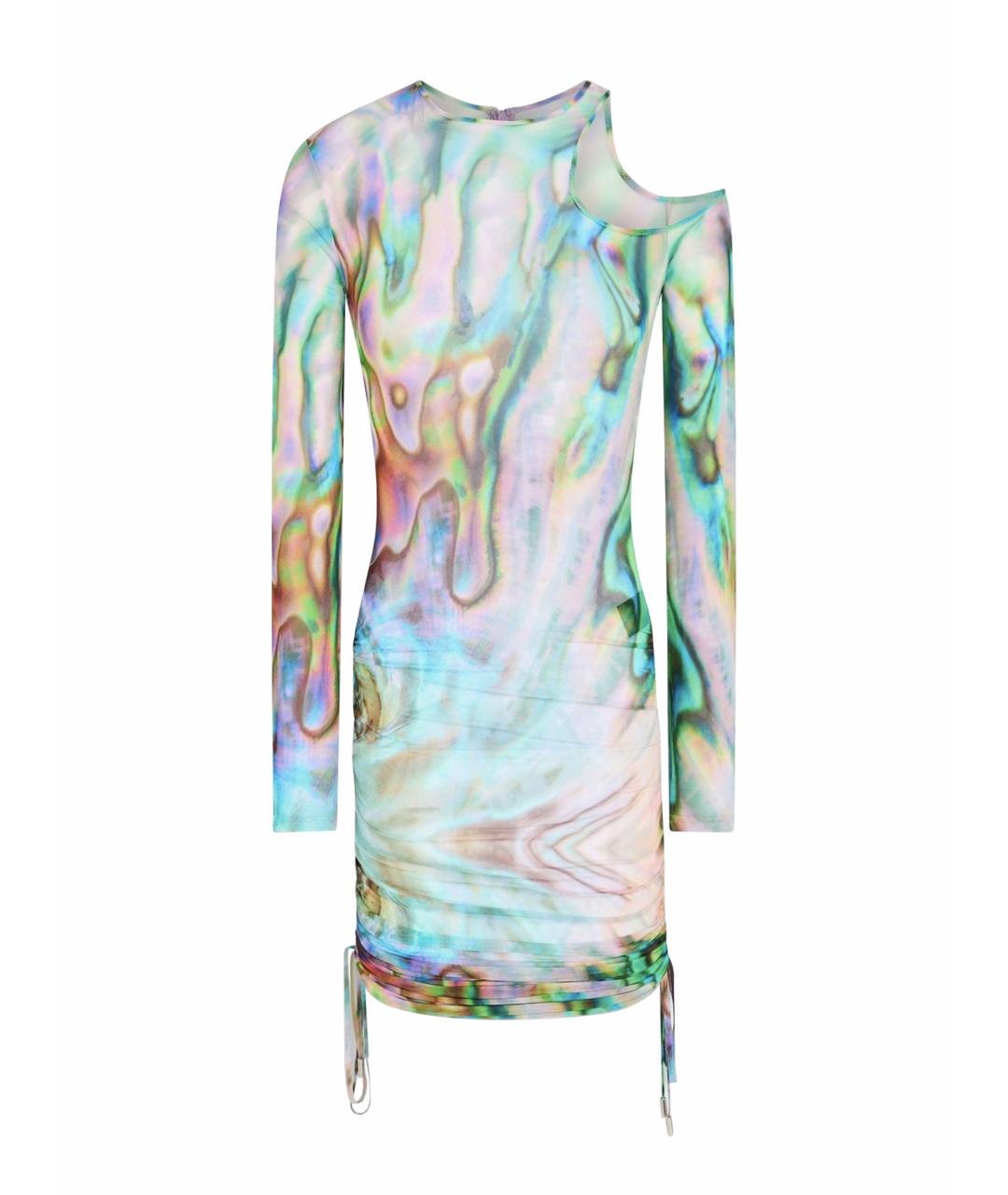 DAVID KOMA Мульти полиамидовое коктейльное платье, фото 1