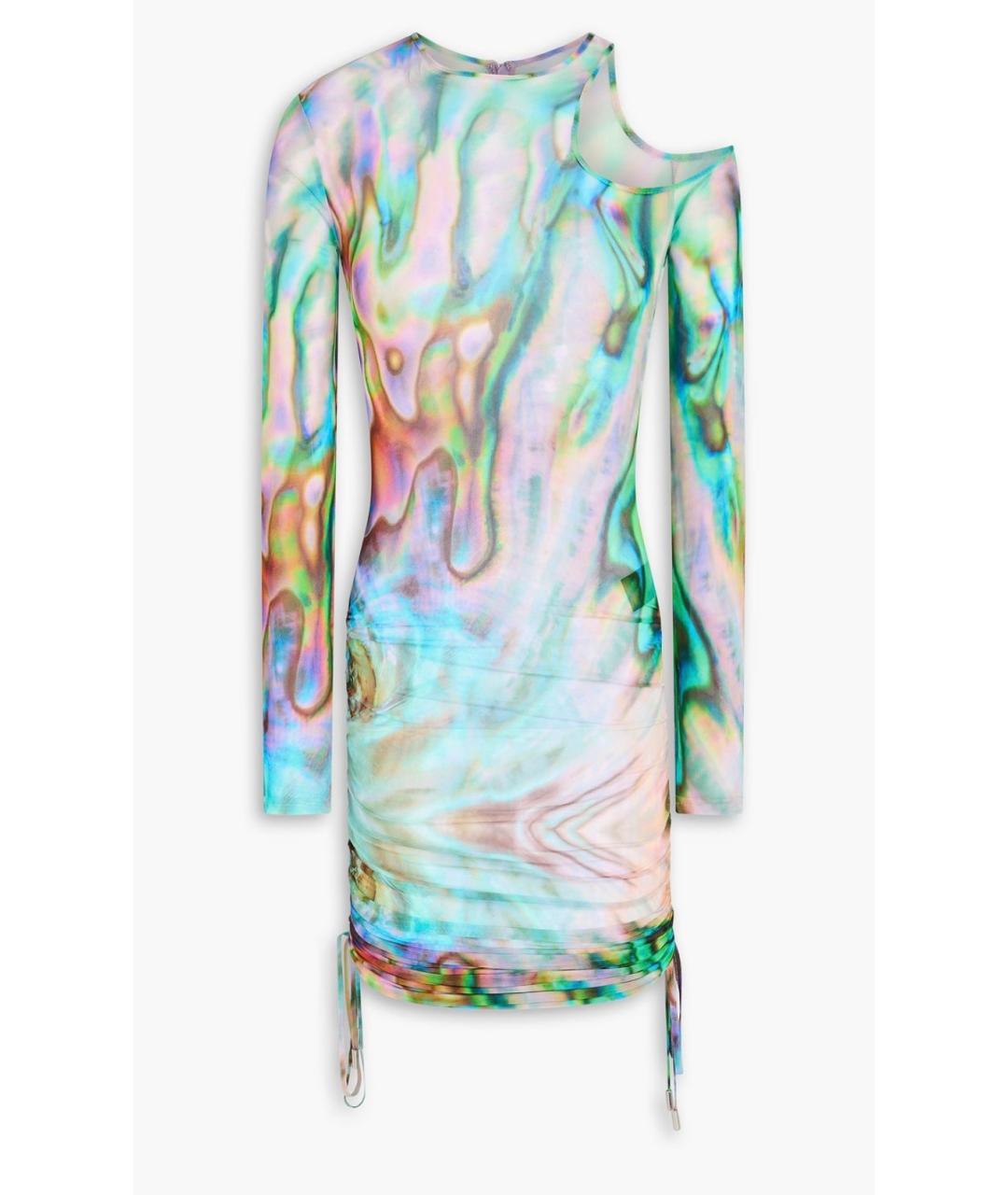 DAVID KOMA Мульти полиамидовое коктейльное платье, фото 4