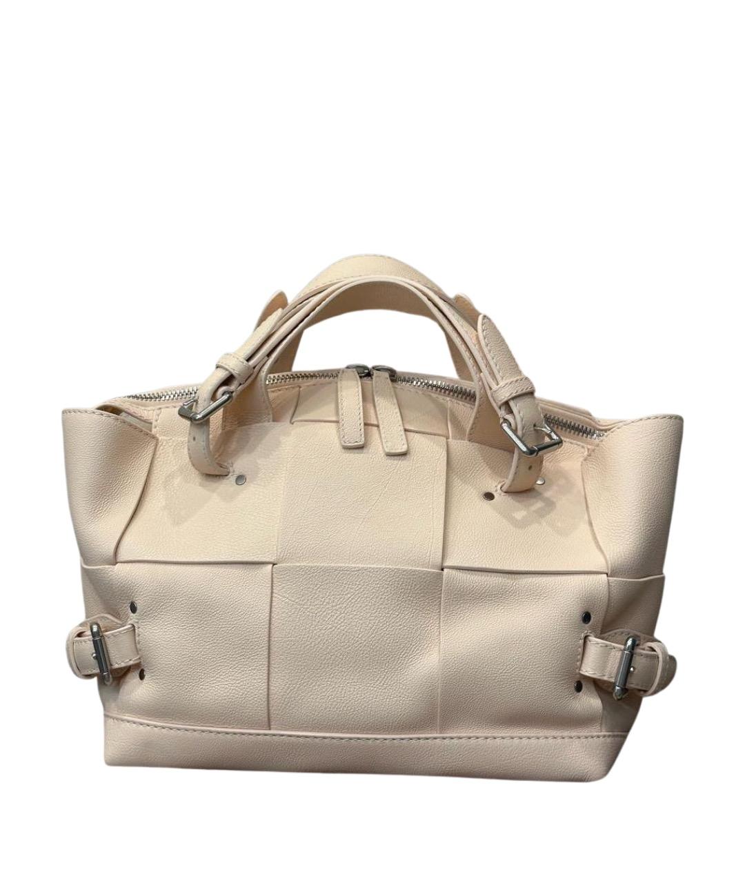 BOTTEGA VENETA Бежевая кожаная сумка тоут, фото 1