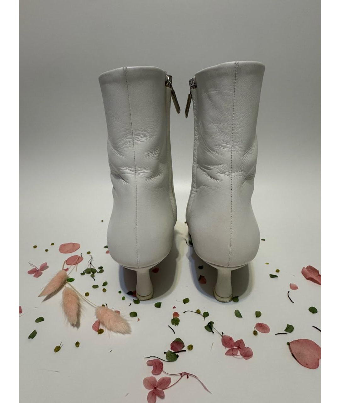 NEOUS Белые кожаные ботильоны, фото 5
