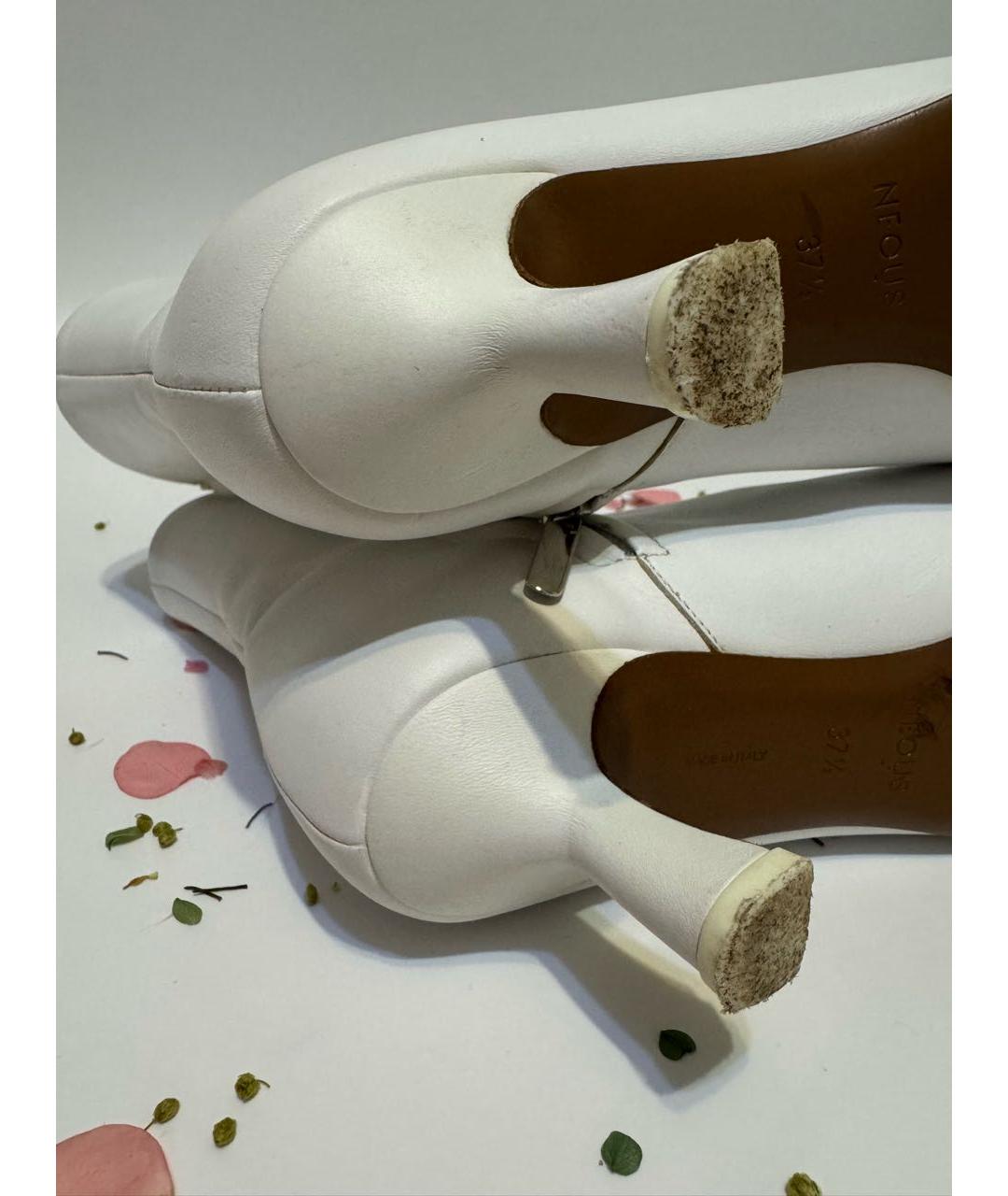NEOUS Белые кожаные ботильоны, фото 6