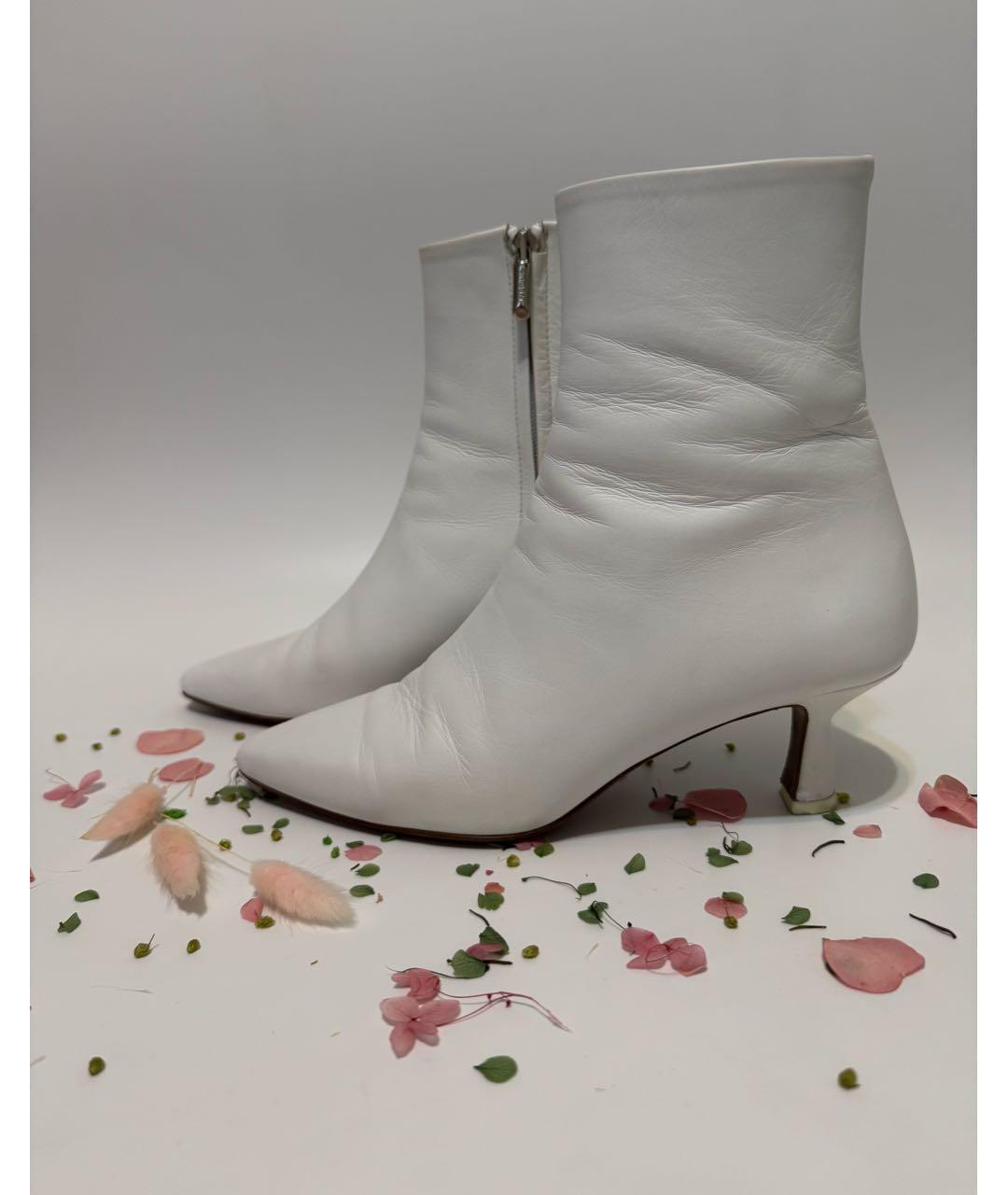 NEOUS Белые кожаные ботильоны, фото 4