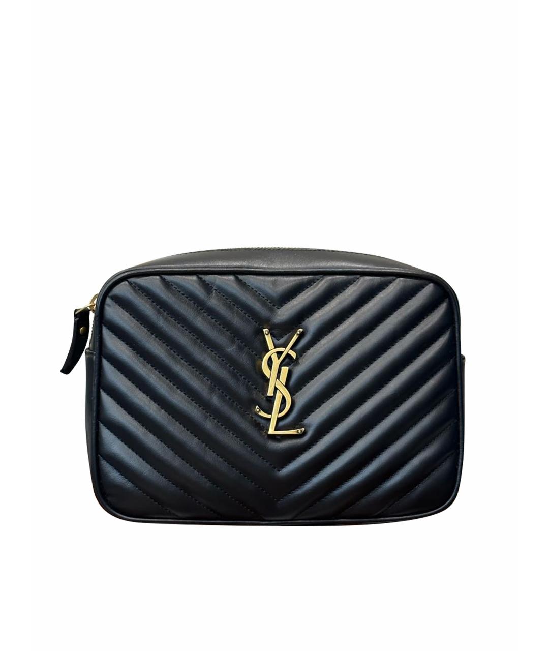 SAINT LAURENT Черная кожаная сумка через плечо, фото 1