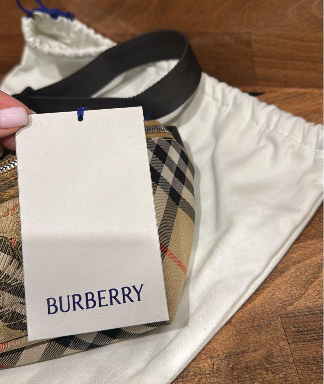 BURBERRY Бежевая поясная сумка, фото 5