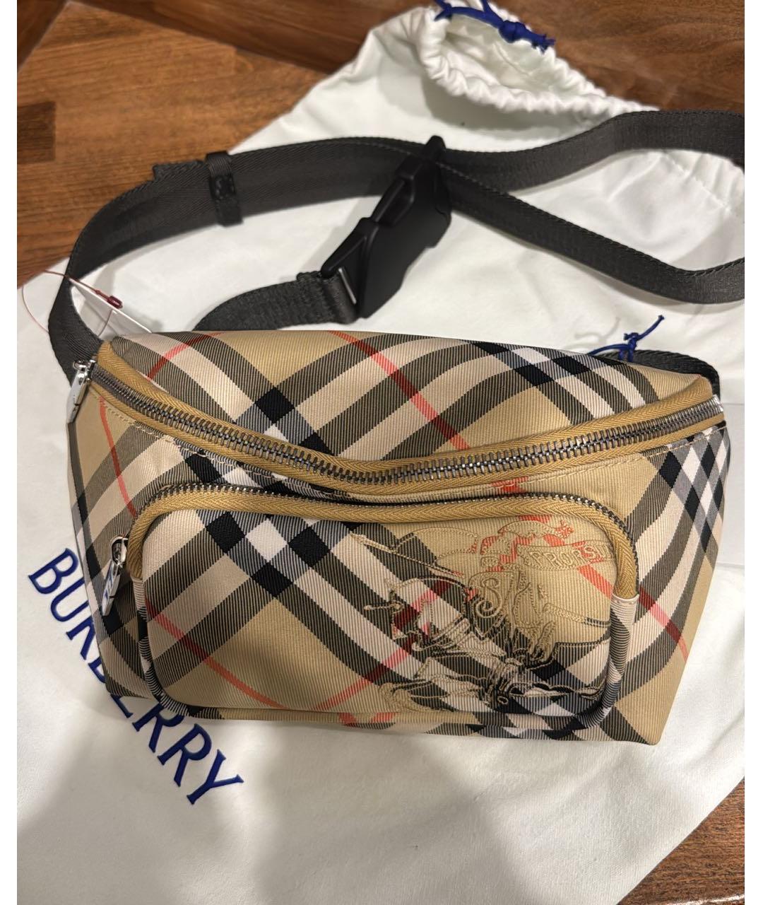 BURBERRY Бежевая поясная сумка, фото 8