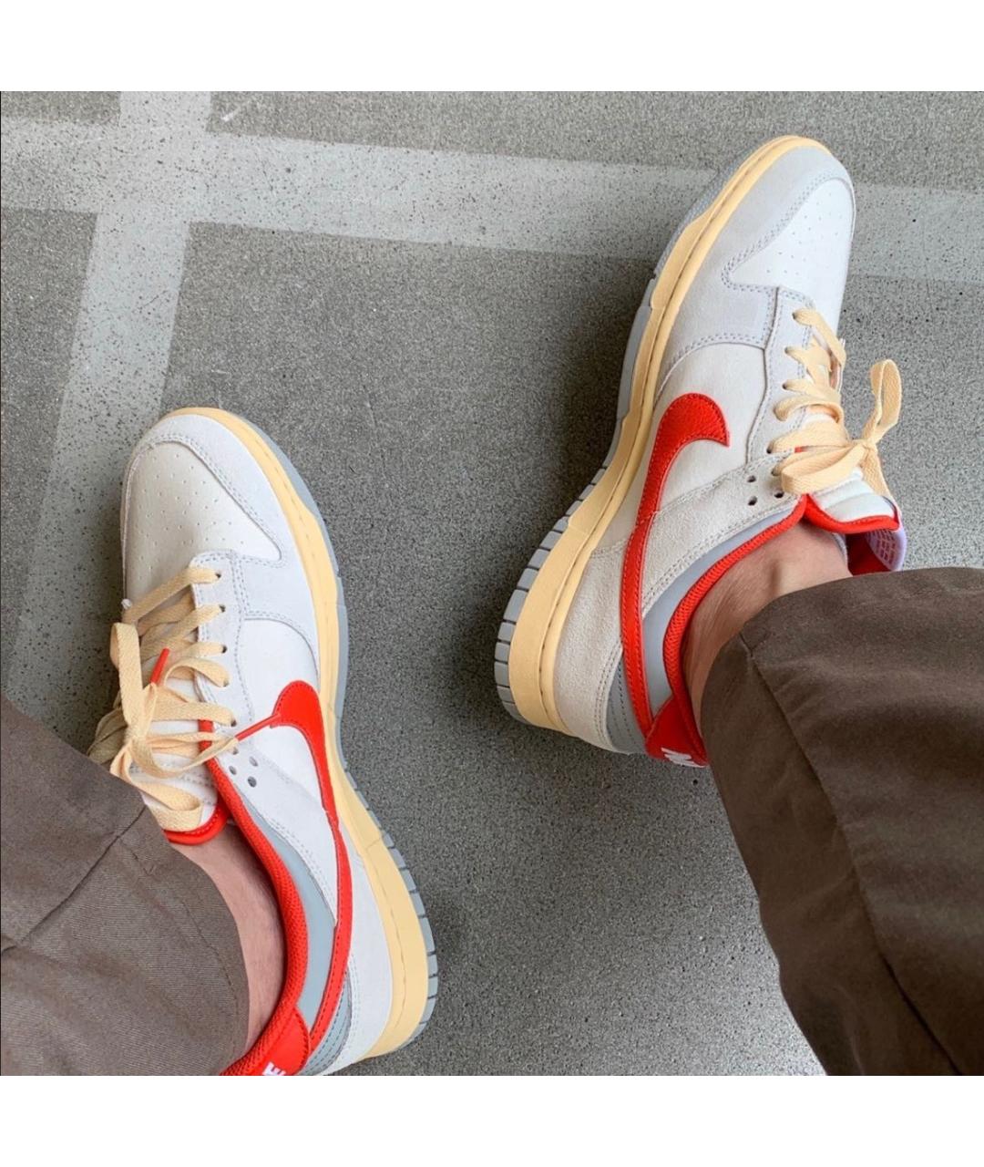 NIKE Бежевые замшевые низкие кроссовки / кеды, фото 5