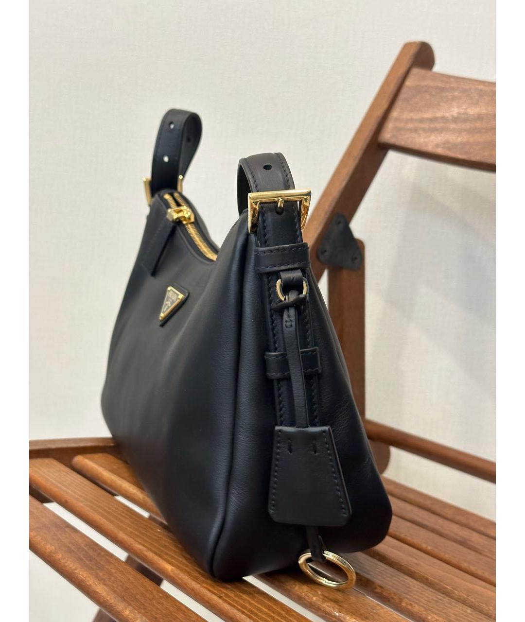 PRADA Черная кожаная сумка через плечо, фото 2