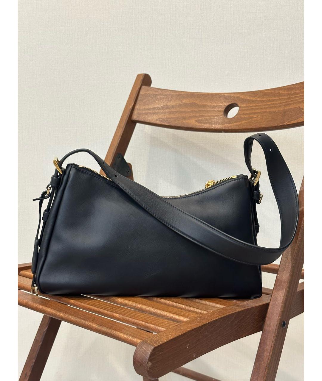 PRADA Черная кожаная сумка через плечо, фото 3