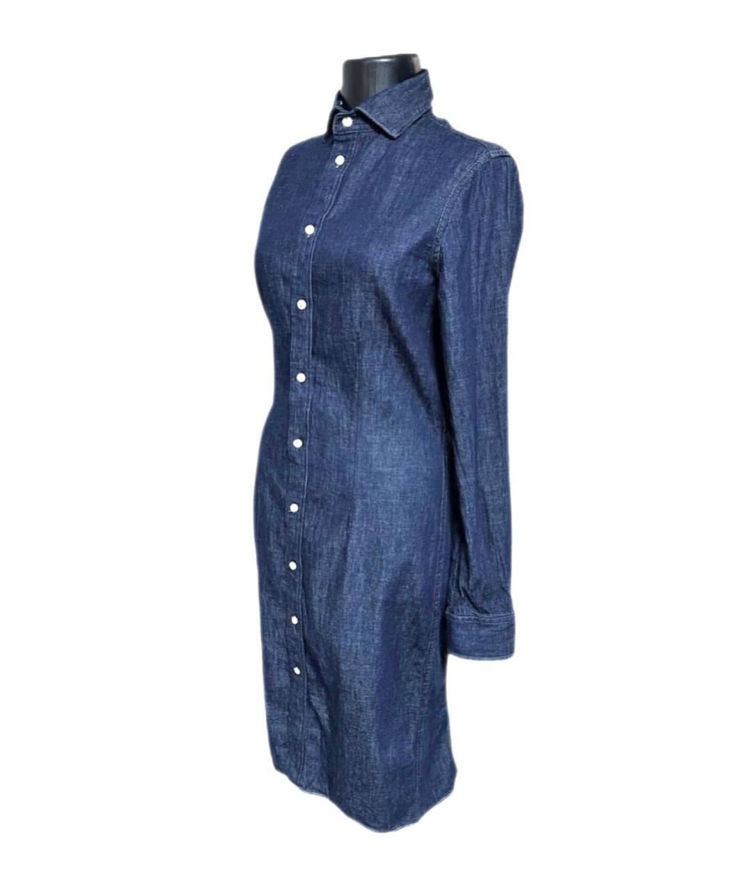 POLO RALPH LAUREN Синее деним повседневное платье, фото 2