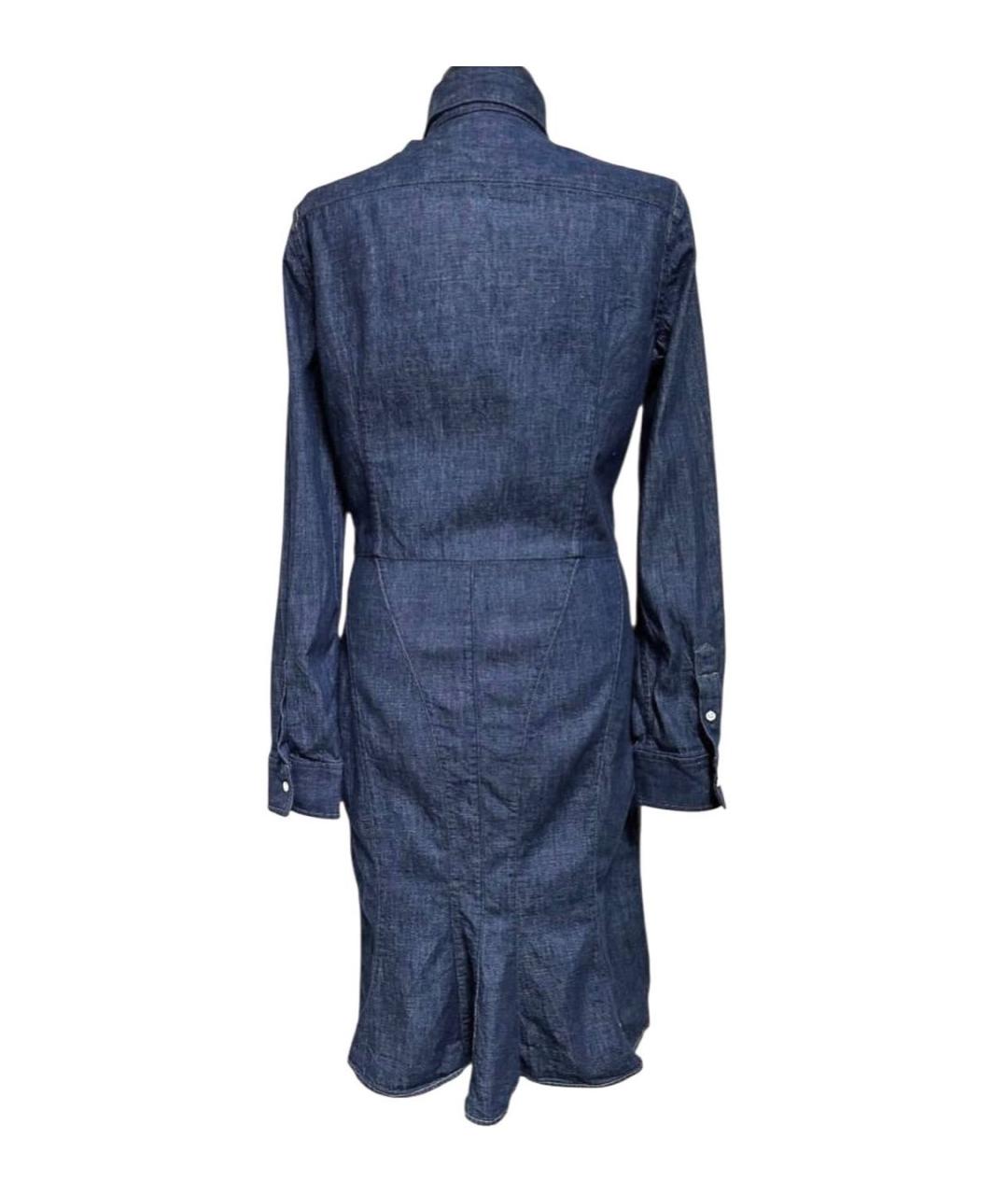 POLO RALPH LAUREN Синее деним повседневное платье, фото 3