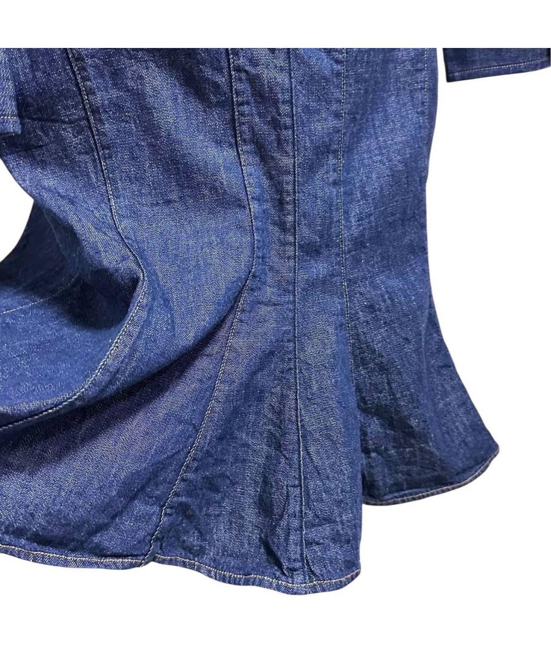 POLO RALPH LAUREN Синее деним повседневное платье, фото 6