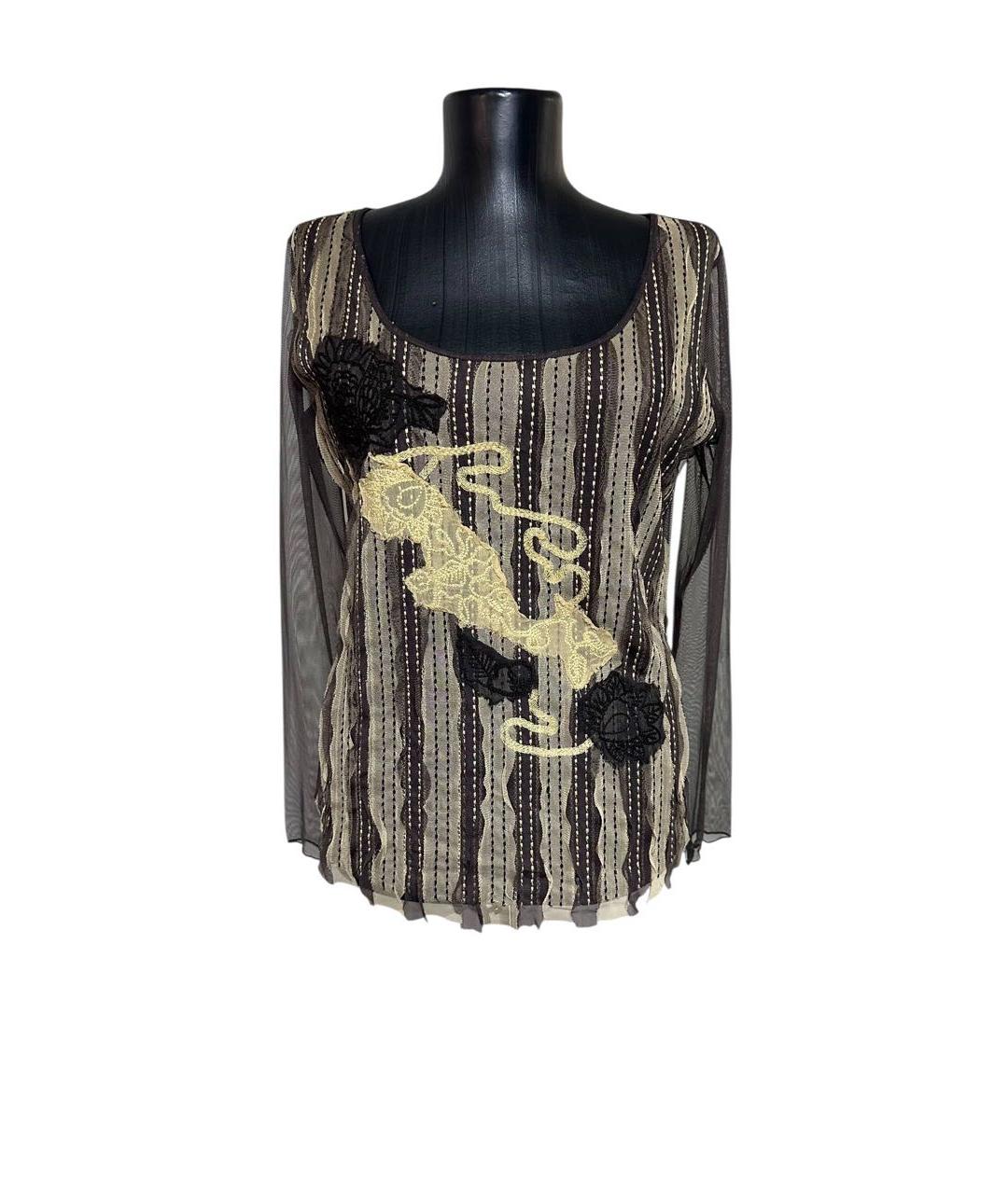 MARELLA Коричневая полиэстеровая блузы, фото 6