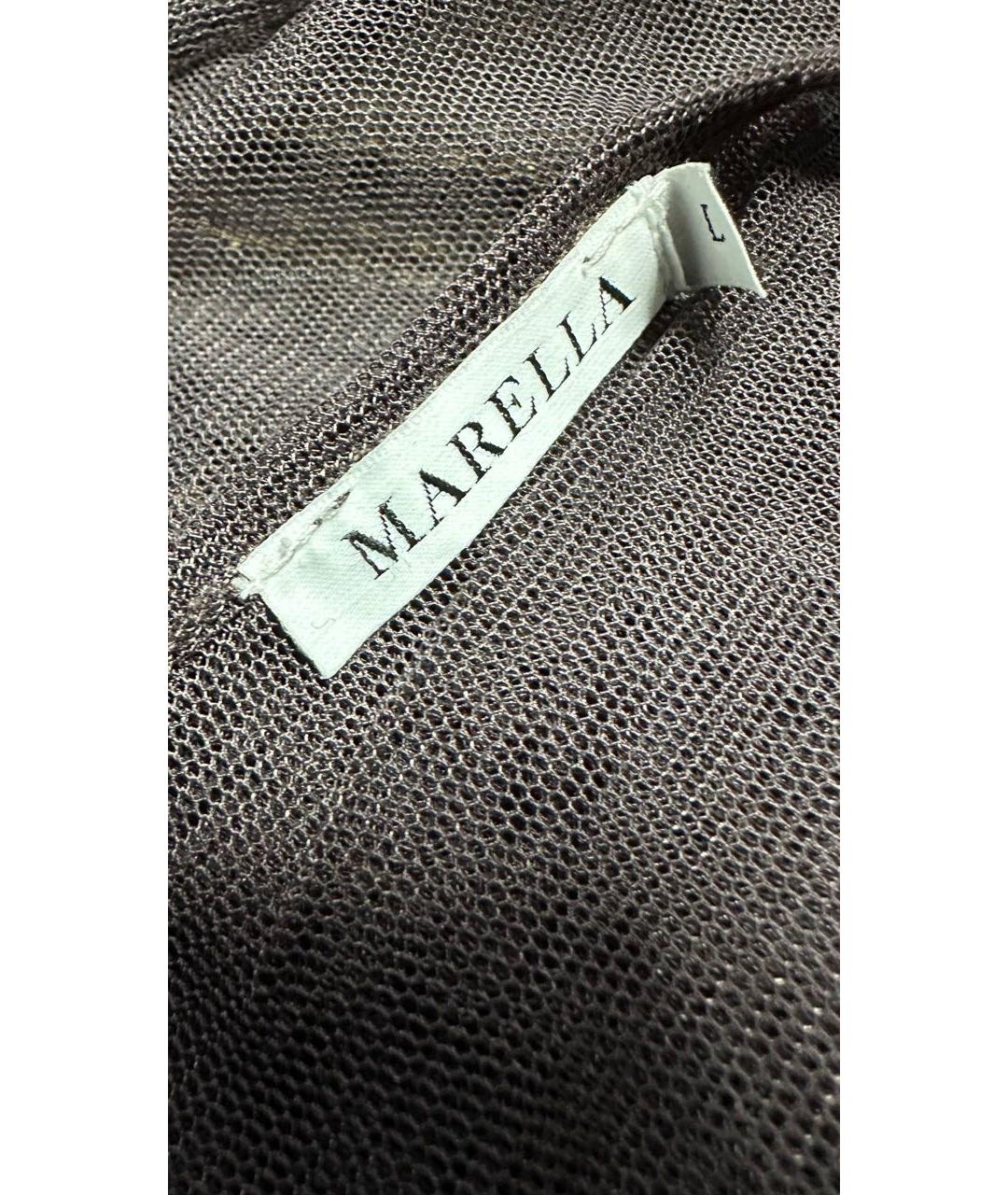 MARELLA Коричневая полиэстеровая блузы, фото 3