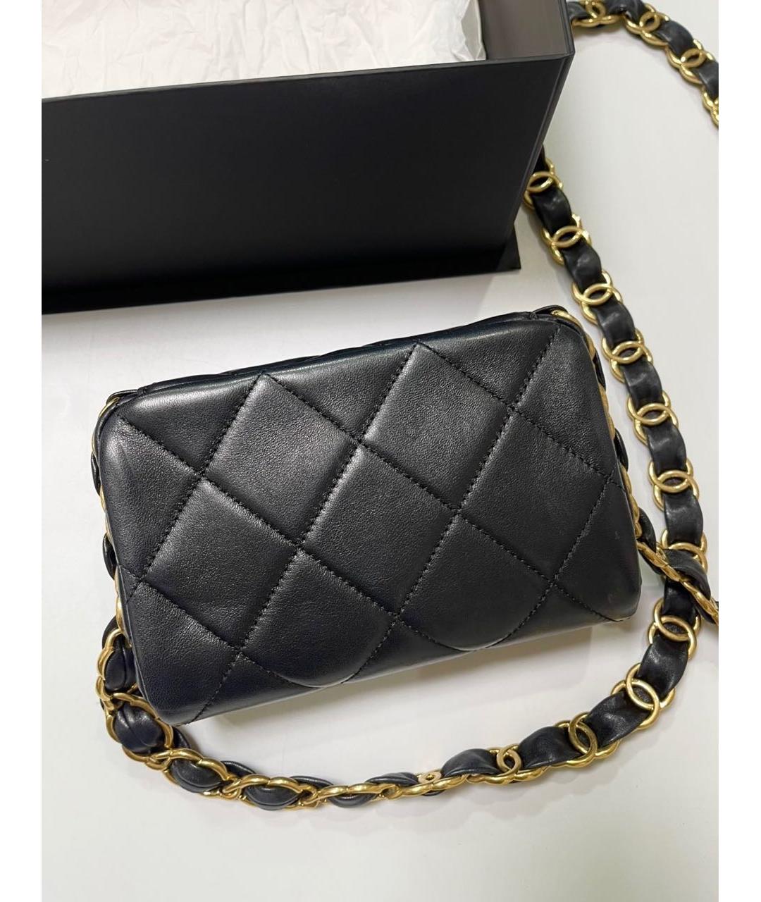 CHANEL Черная кожаная сумка через плечо, фото 3