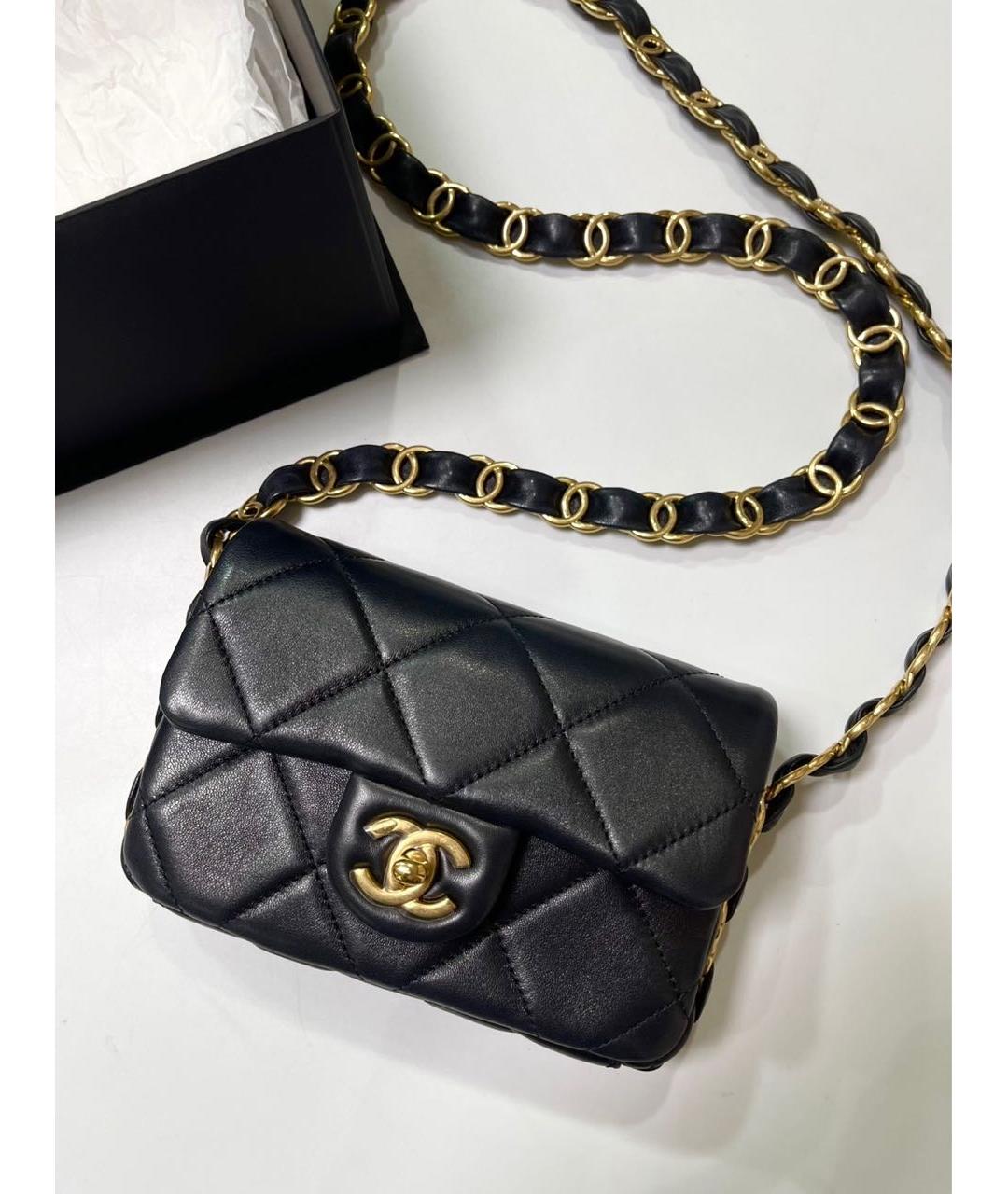 CHANEL Черная кожаная сумка через плечо, фото 2