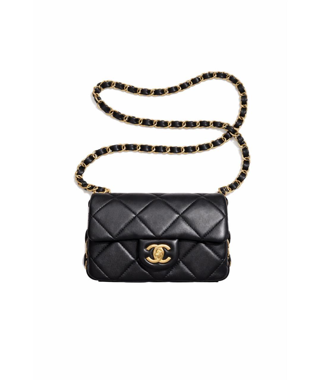 CHANEL Черная кожаная сумка через плечо, фото 7