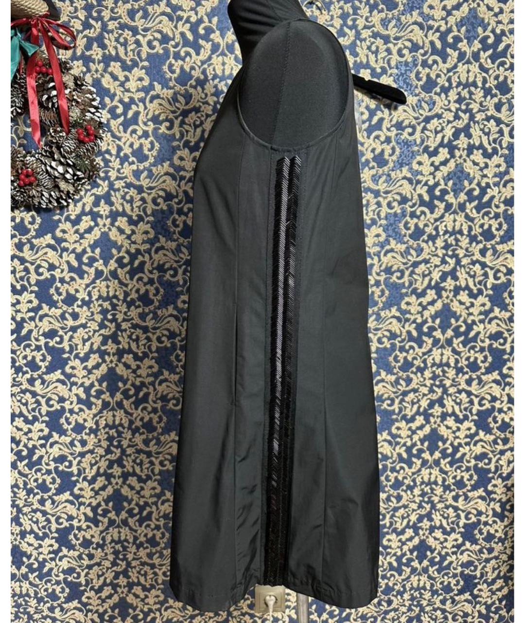 MAX MARA Черное хлопковое повседневное платье, фото 3