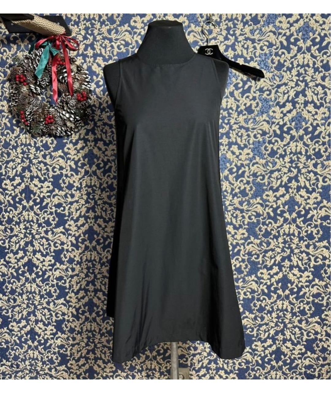 MAX MARA Черное хлопковое повседневное платье, фото 9