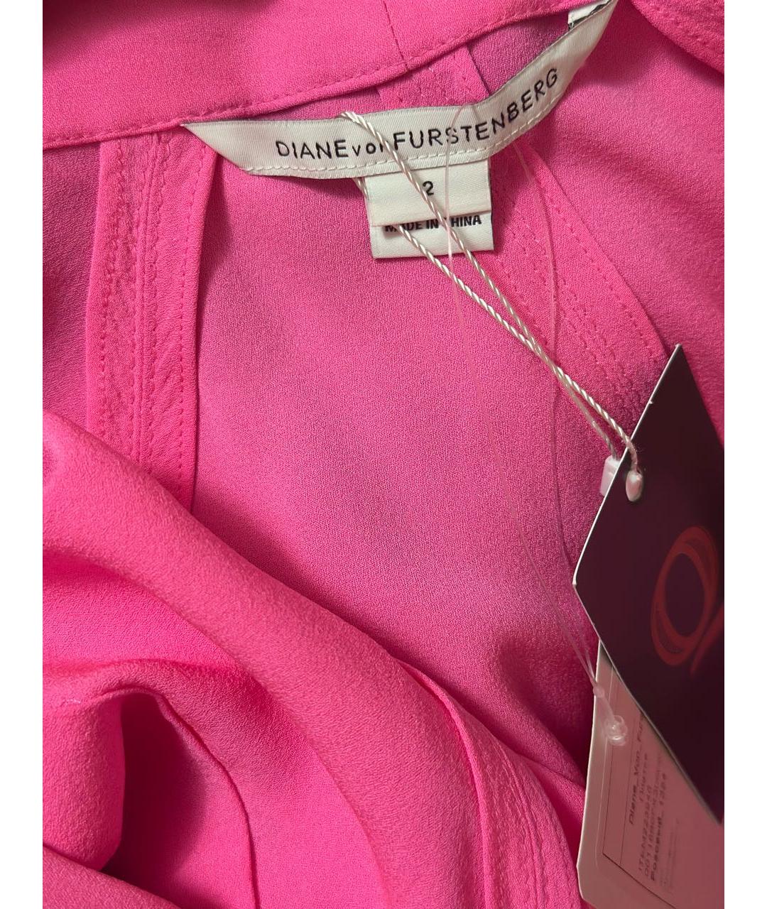 DIANE VON FURSTENBERG Фуксия коктейльное платье, фото 3