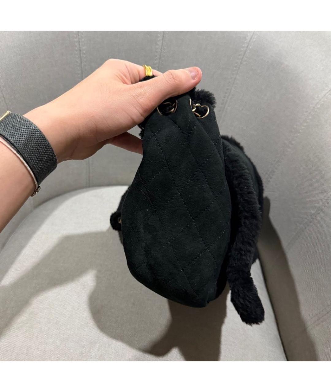 CHANEL Черная замшевая сумка через плечо, фото 6