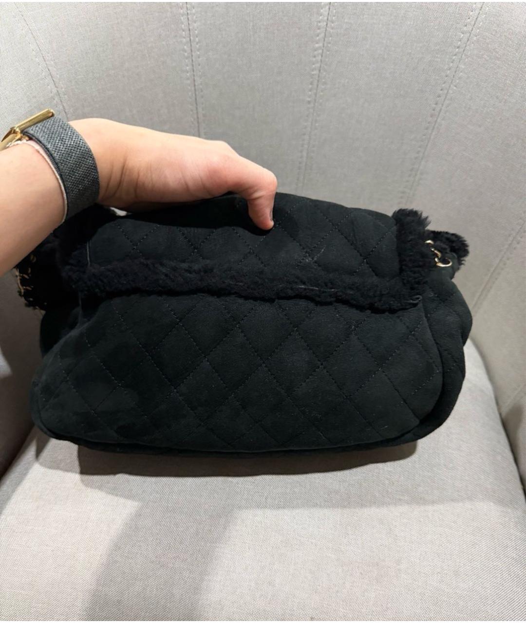 CHANEL Черная замшевая сумка через плечо, фото 3