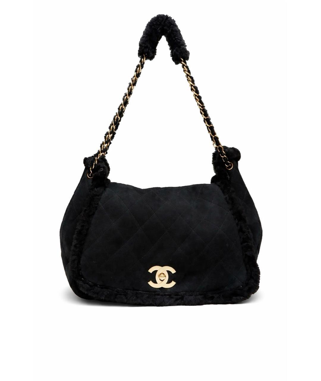 CHANEL Черная замшевая сумка через плечо, фото 7