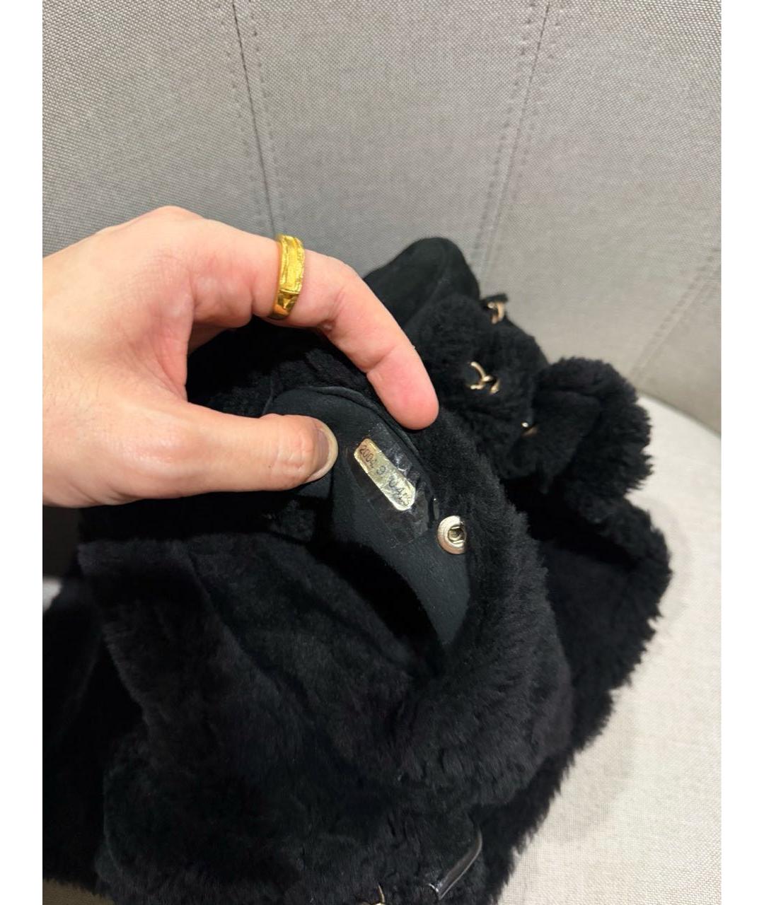 CHANEL Черная замшевая сумка через плечо, фото 5