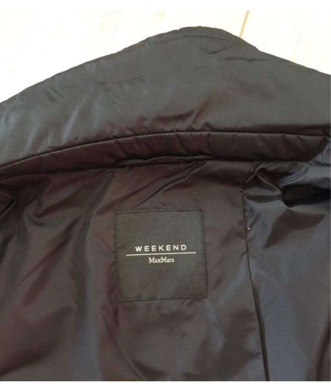 WEEKEND MAX MARA Черная полиэстеровая куртка, фото 5