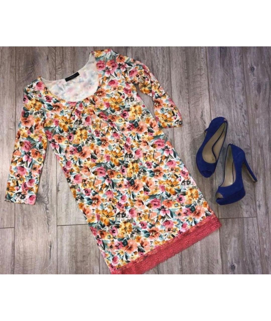 WEEKEND MAX MARA Оранжевое вискозное повседневное платье, фото 4