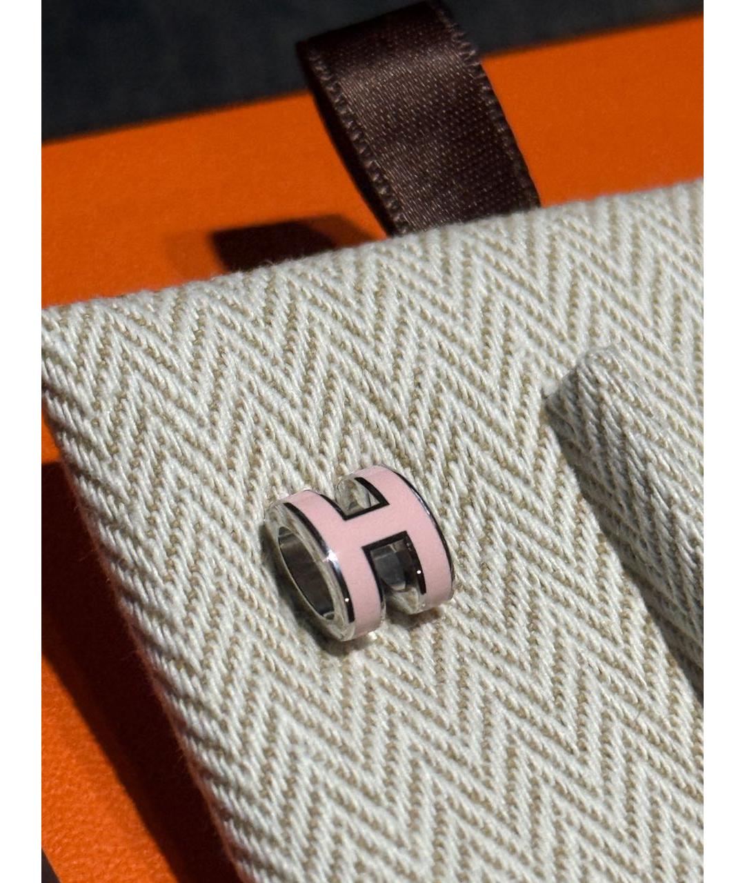 HERMES Розовые серьги, фото 3