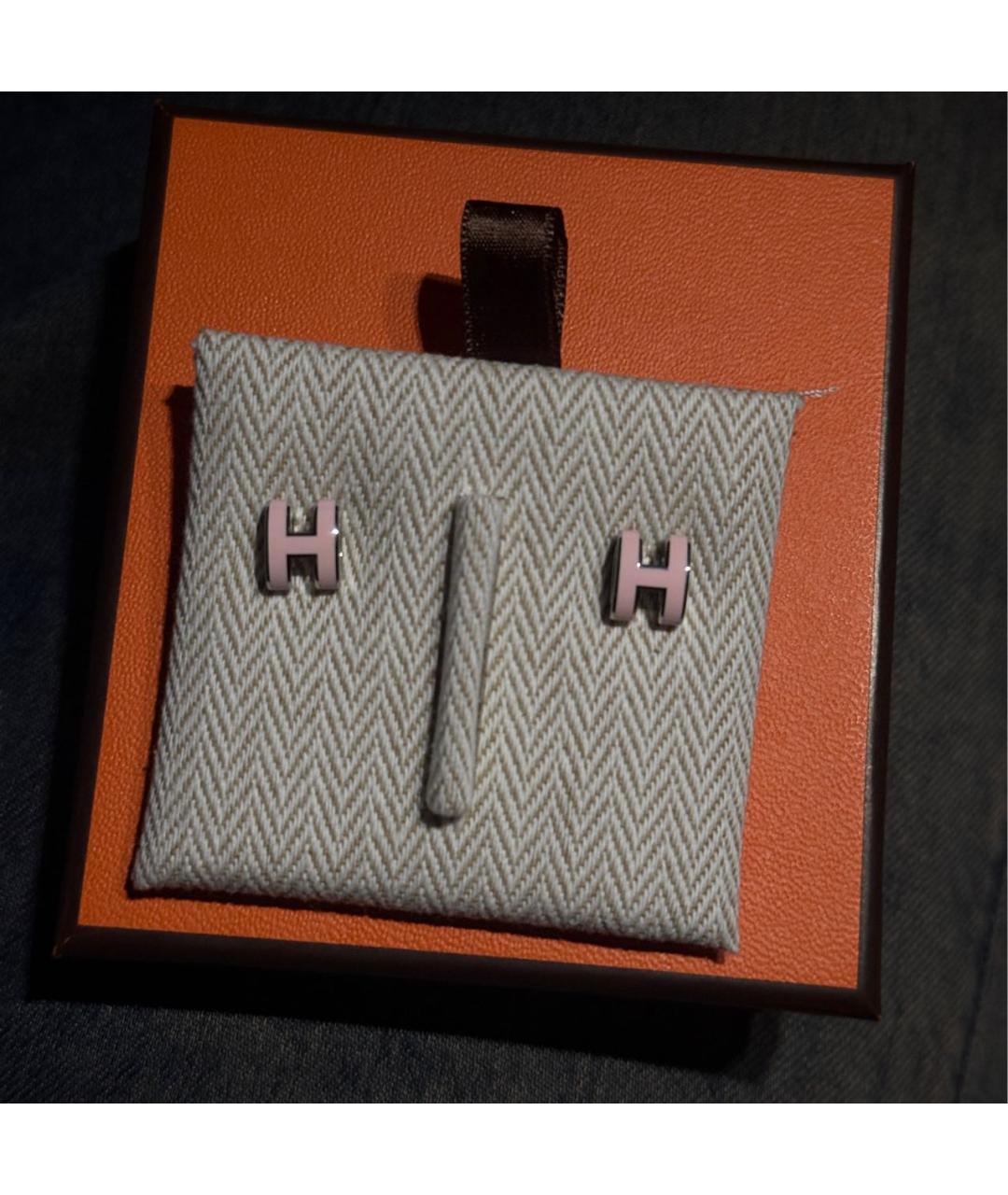 HERMES Розовые серьги, фото 2