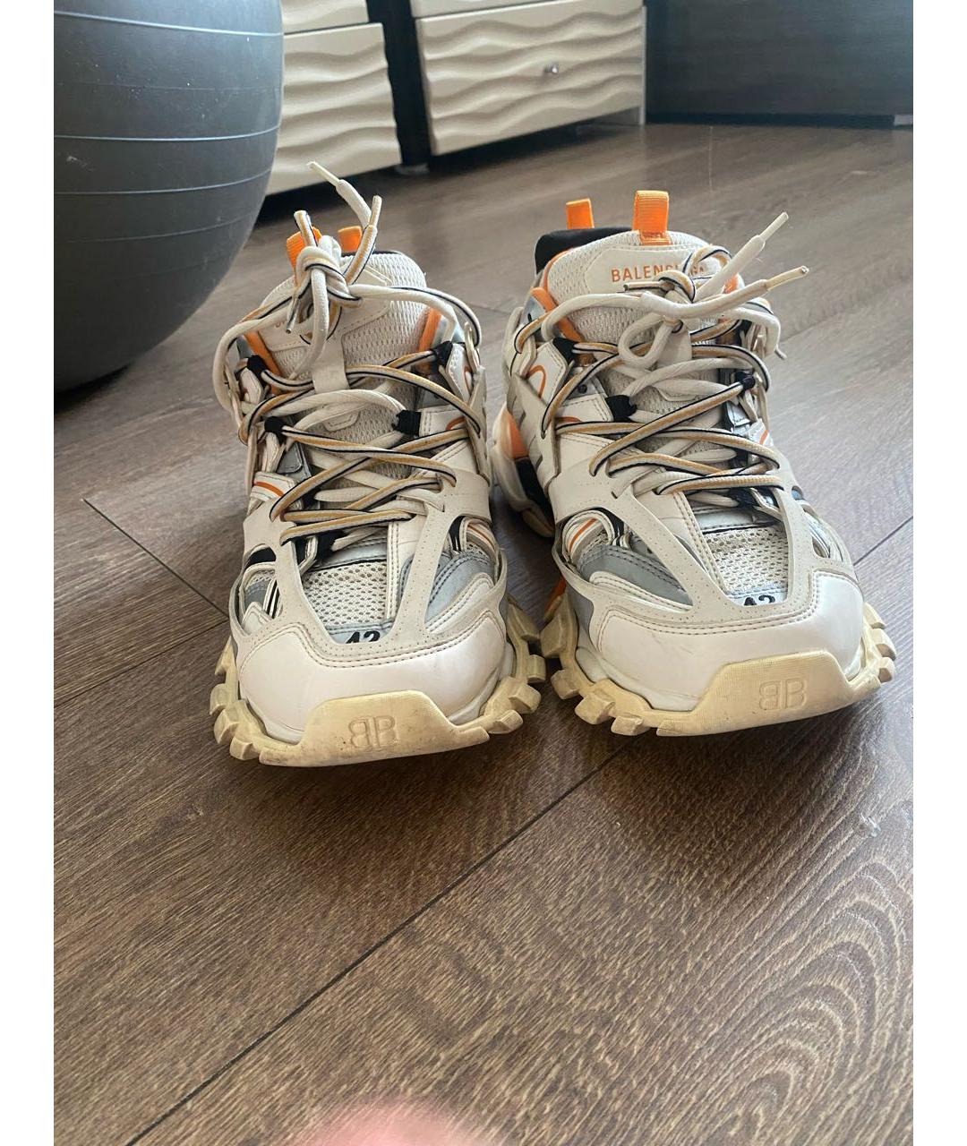 BALENCIAGA Белые текстильные низкие кроссовки / кеды, фото 2