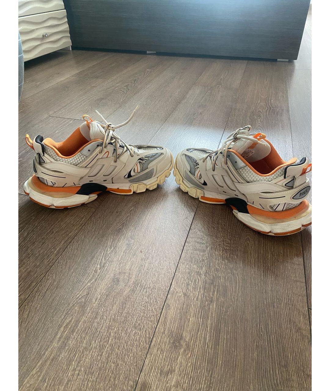 BALENCIAGA Белые текстильные низкие кроссовки / кеды, фото 4