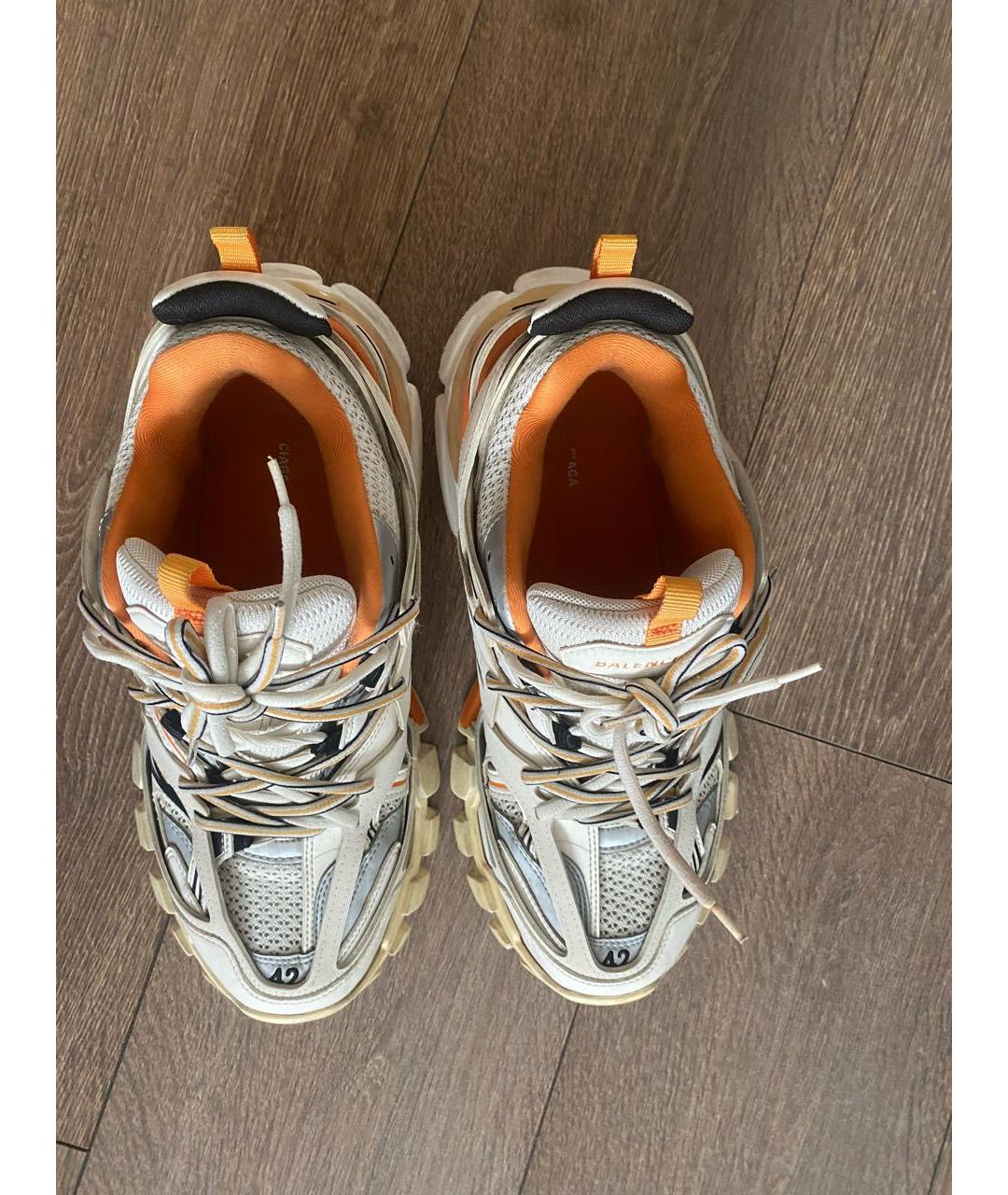 BALENCIAGA Белые текстильные низкие кроссовки / кеды, фото 5