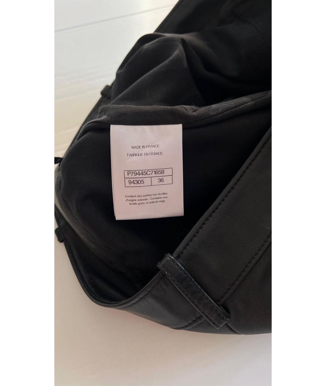 CHANEL Черные кожаные бриджи, фото 3