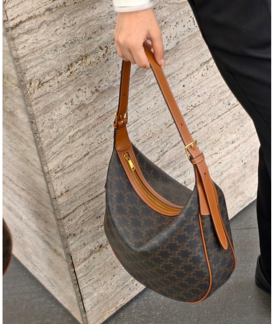 CELINE Коричневая сумка через плечо, фото 4