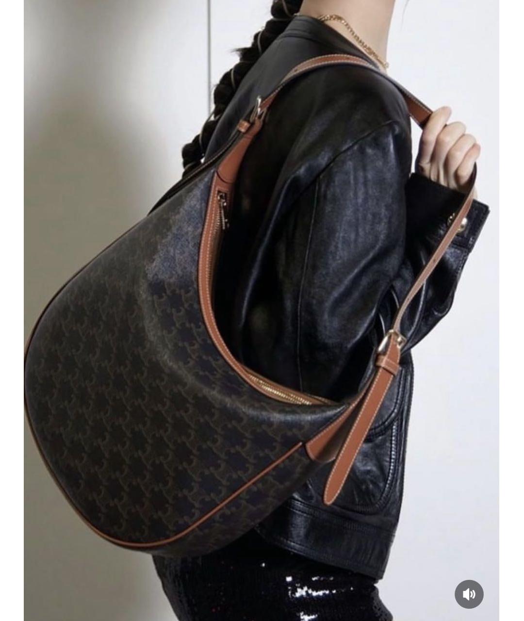 CELINE Коричневая сумка через плечо, фото 5