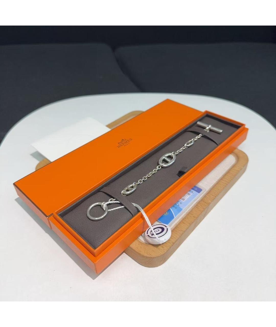 HERMES Серебрянный серебряный браслет, фото 3