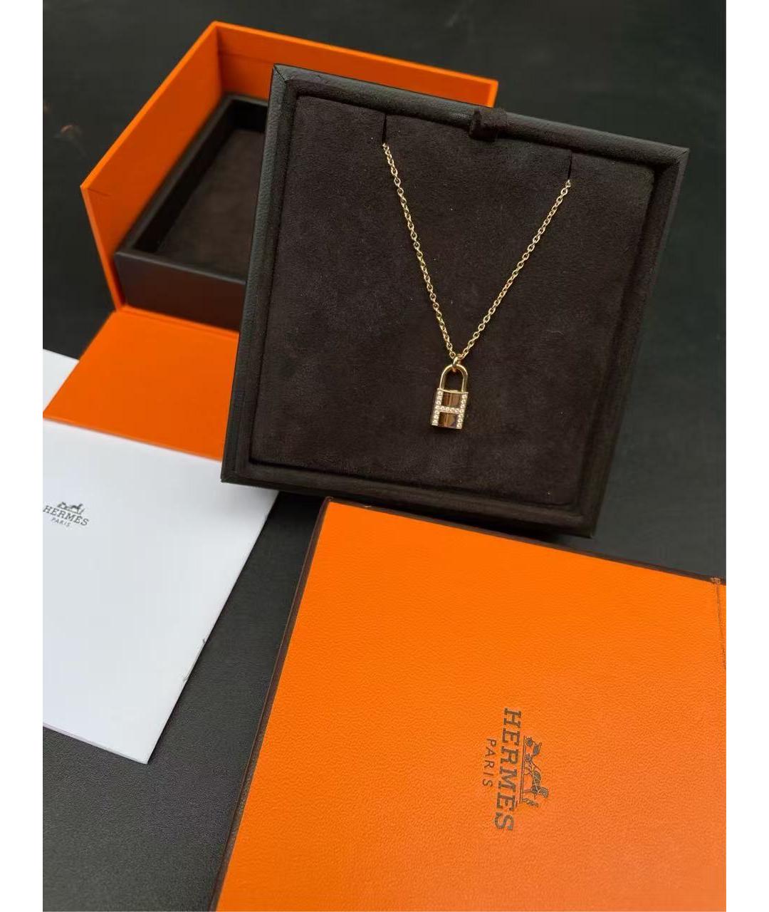 HERMES Золотая подвеска из розового золота, фото 5