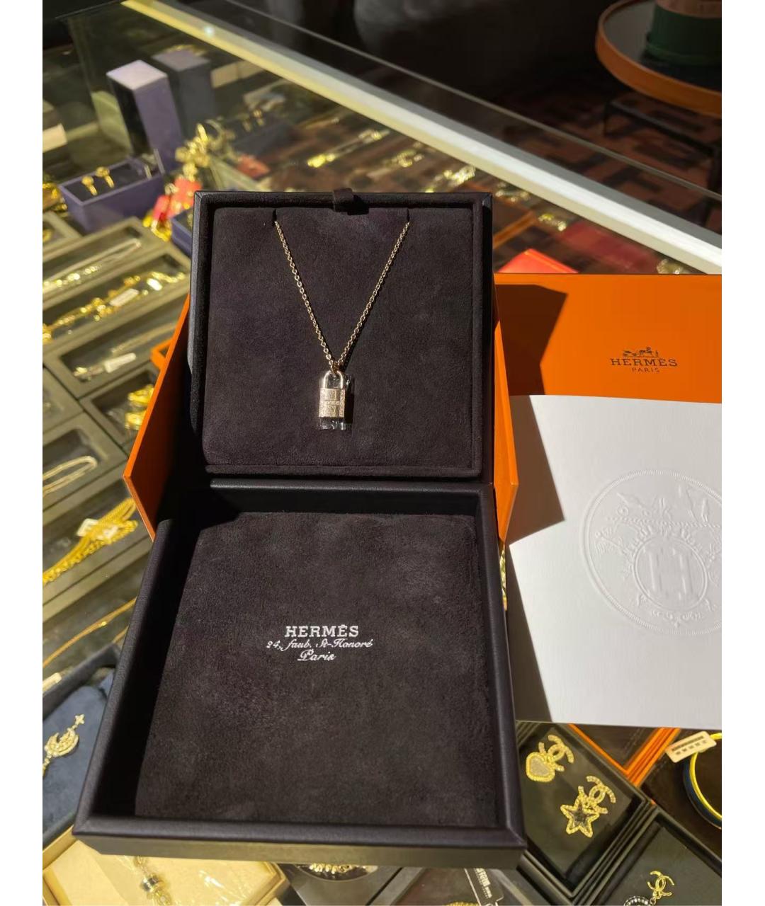 HERMES Золотая подвеска из розового золота, фото 3