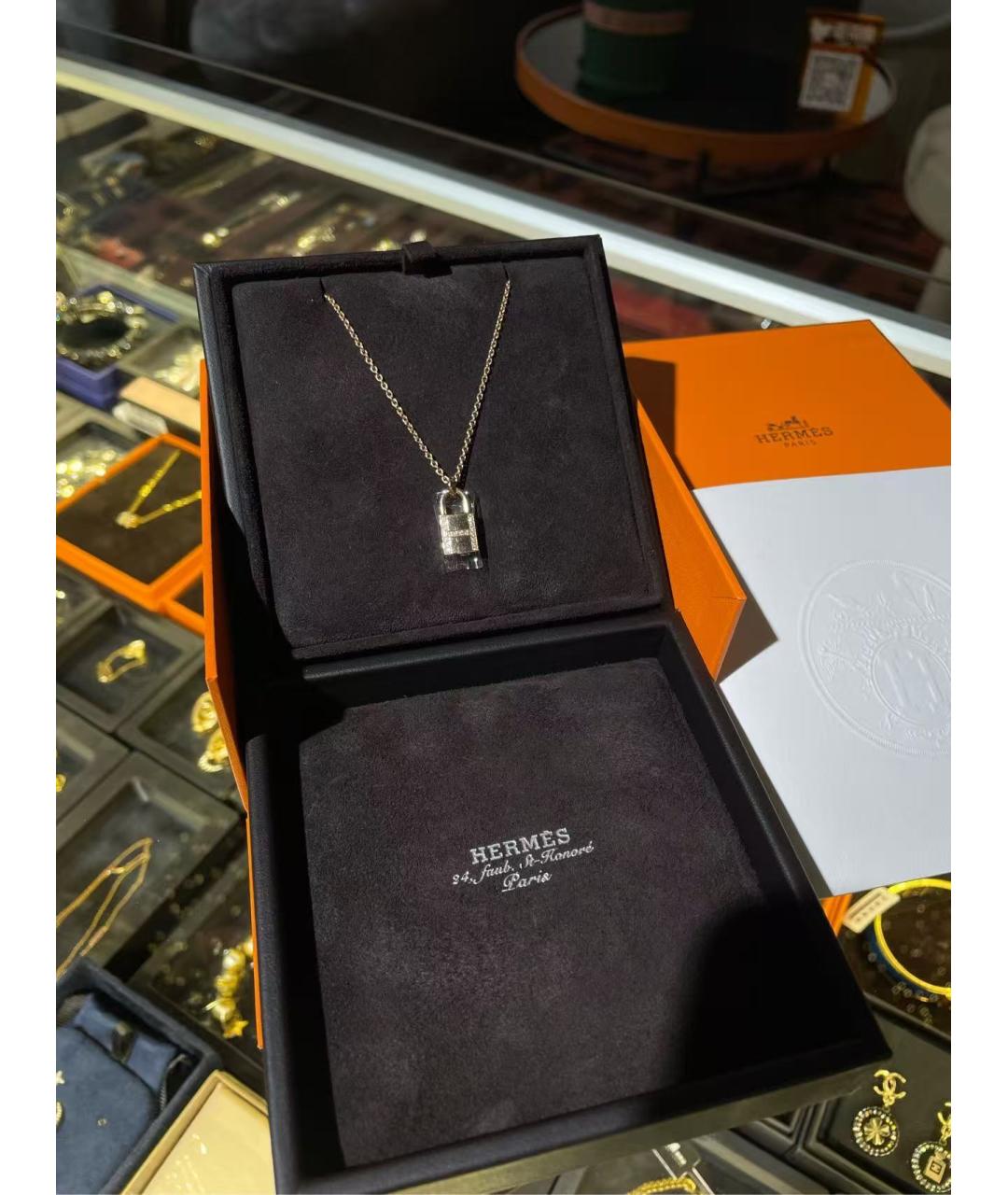 HERMES Золотая подвеска из розового золота, фото 4